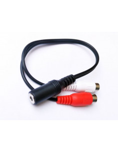 Переходник 2RCA (мама) гнездо 3.5 мм 2